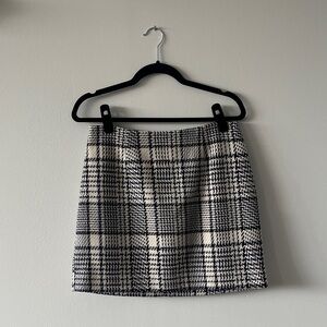 H&M Woven Plaid Mini Skirt